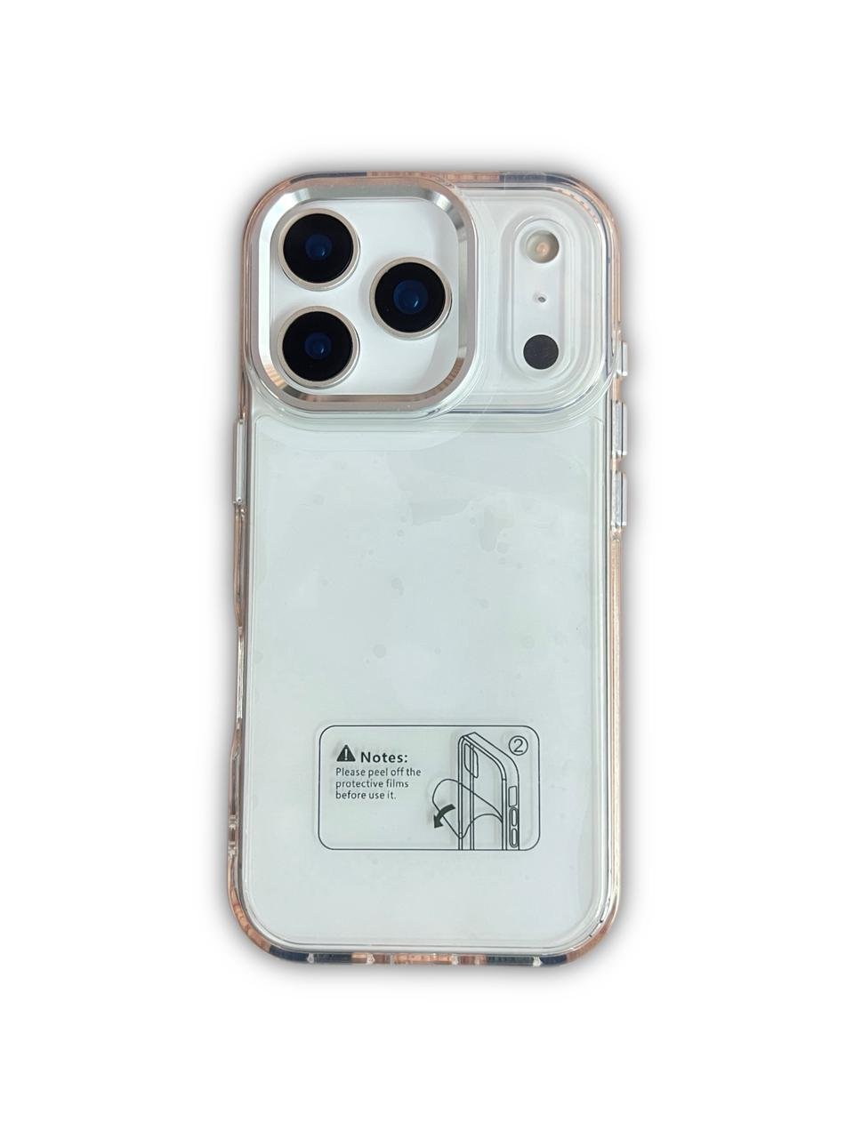iPhone 17 Pro/ Pro Max Luxury Silver-Frame Clear Case