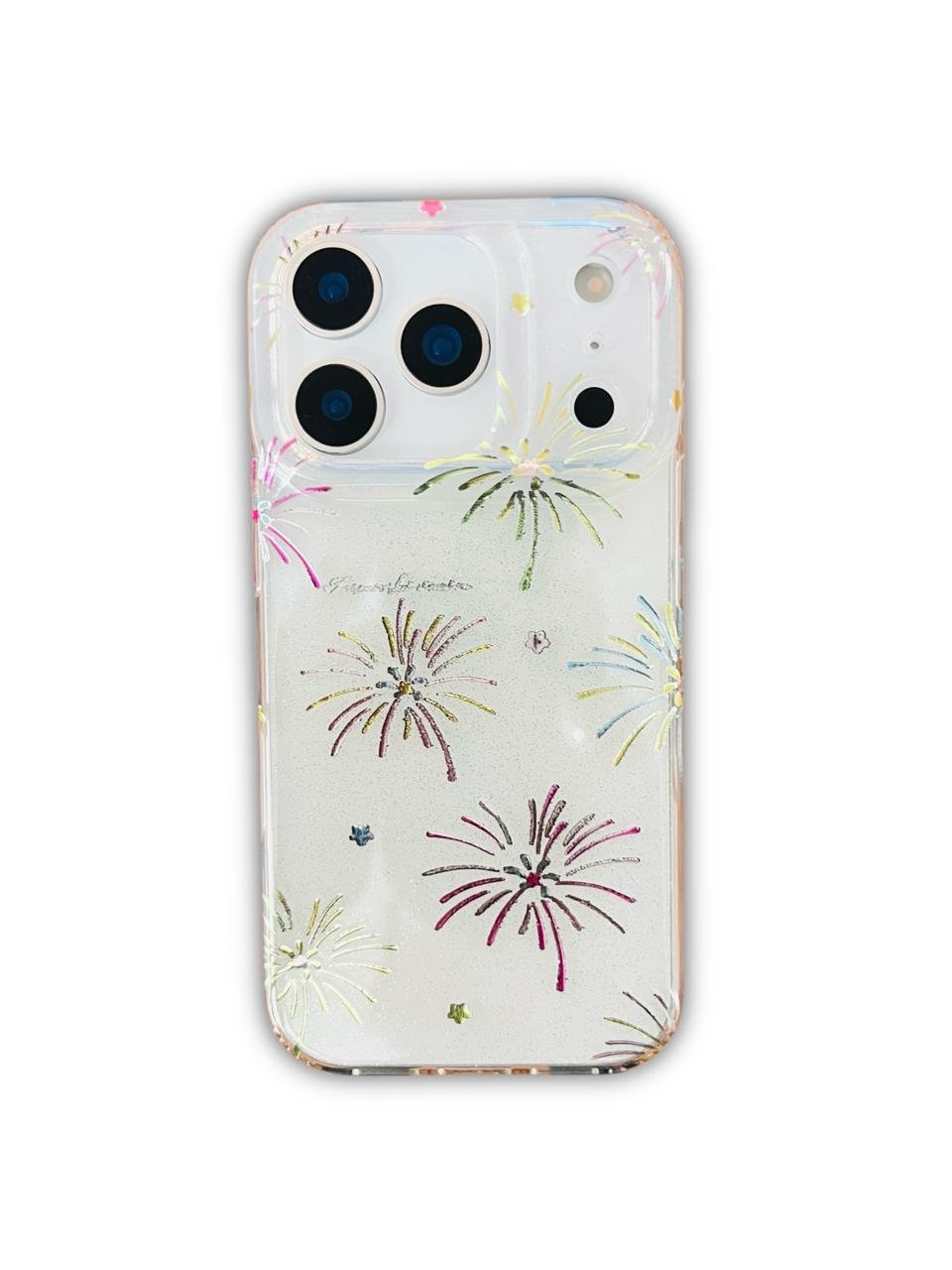 iPhone 17 Pro/ Pro Max Clear Glitter Graphic Case