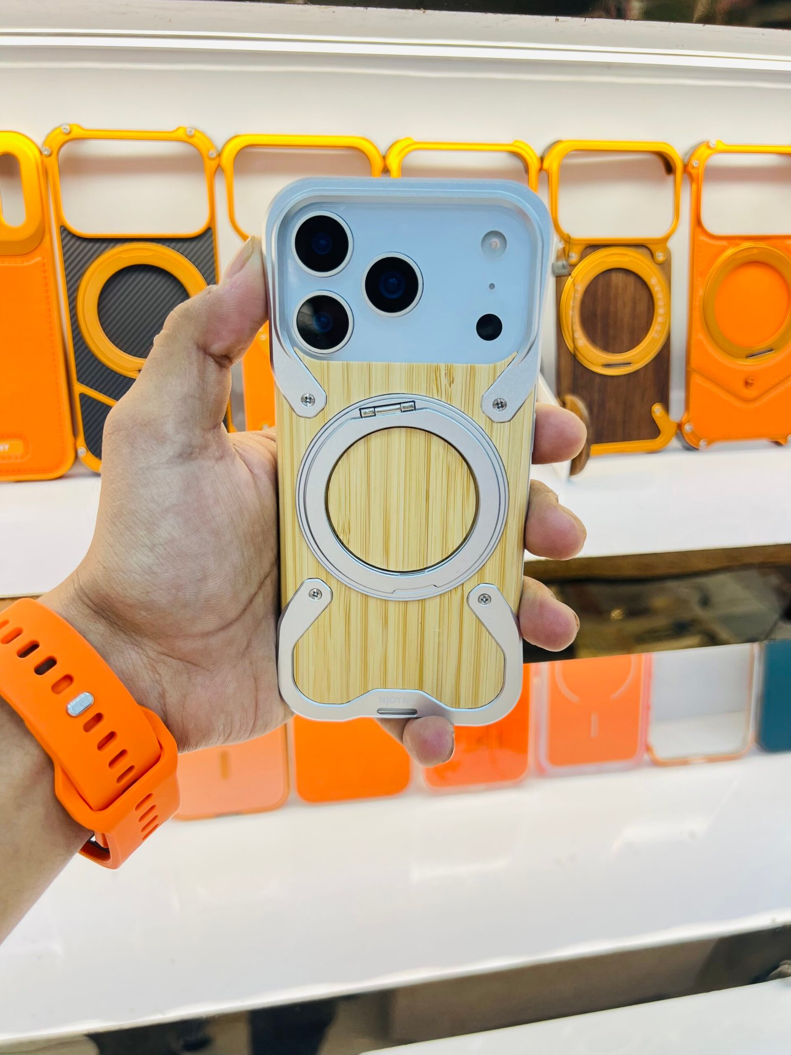 Wooden metal case