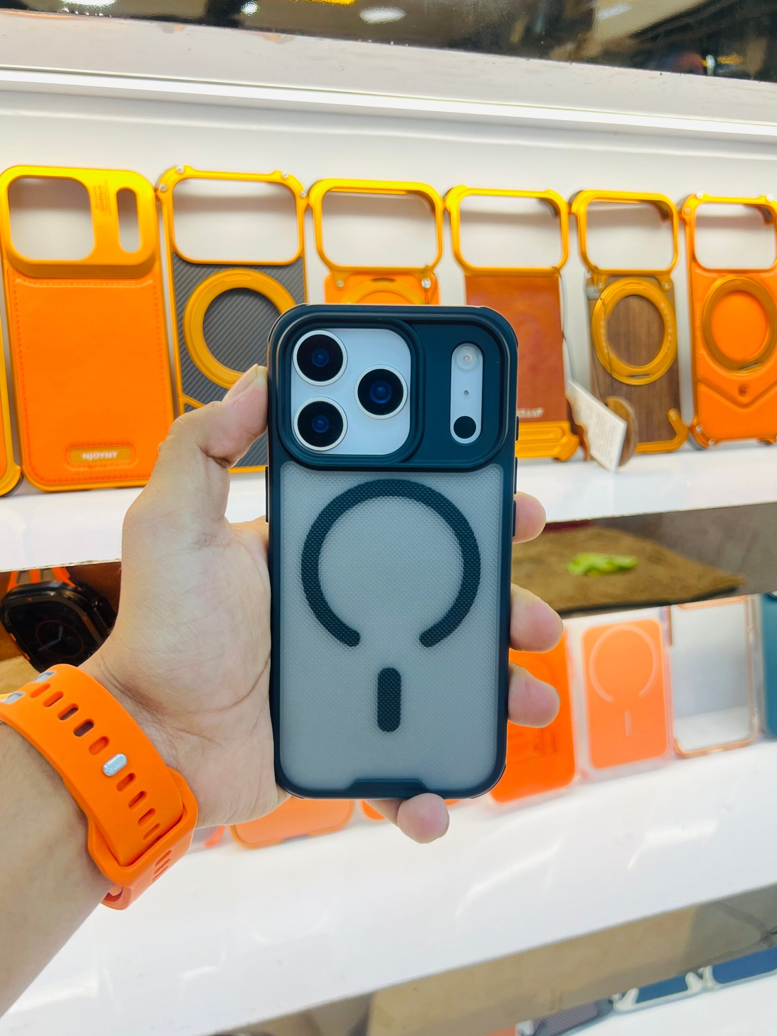 Luxury black transparent case