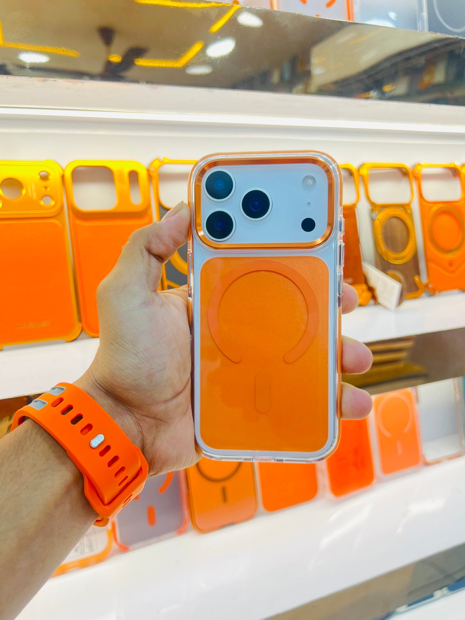 Orange transparent case