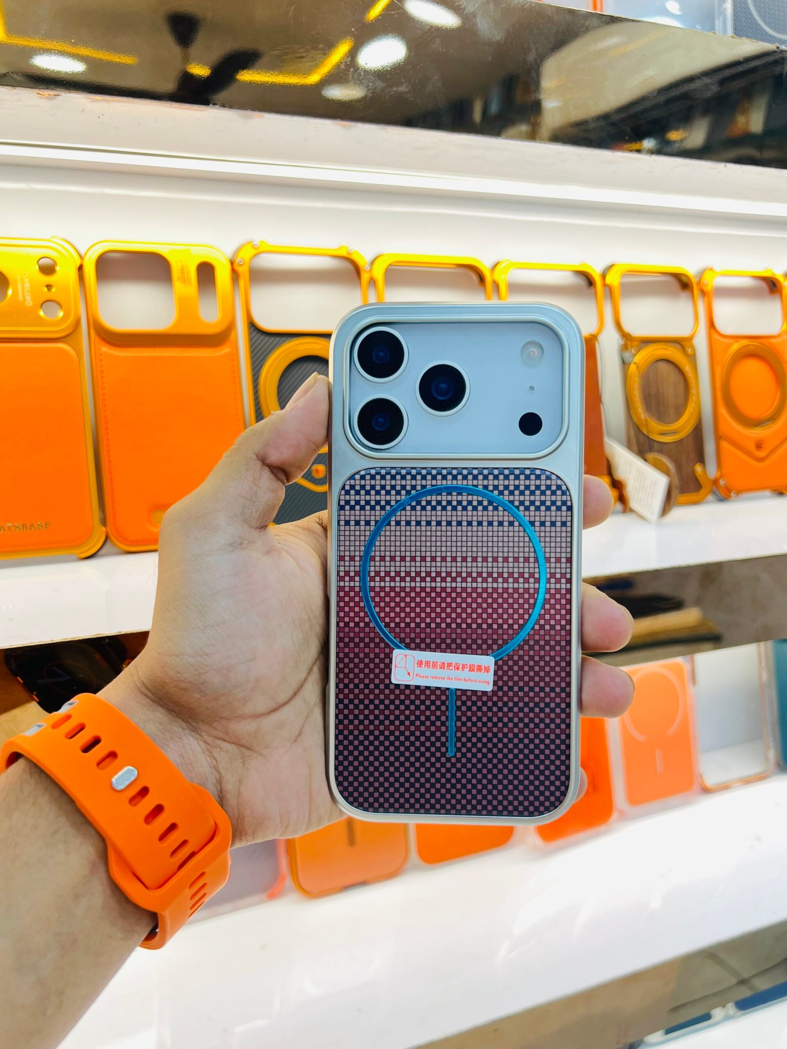 Black and white transparent case