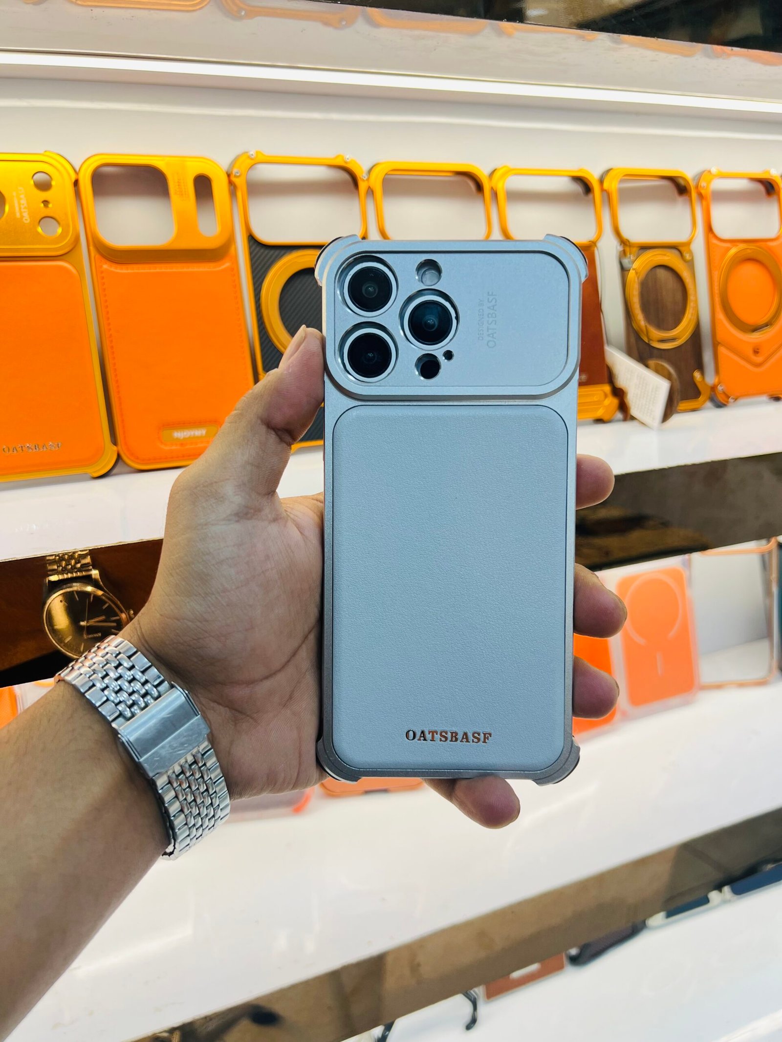 Leather Metal case