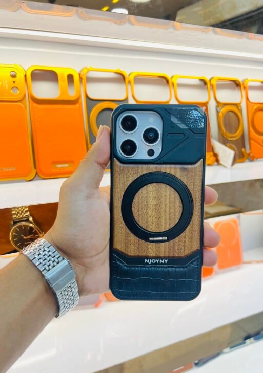 Aroma wooden leather metal case