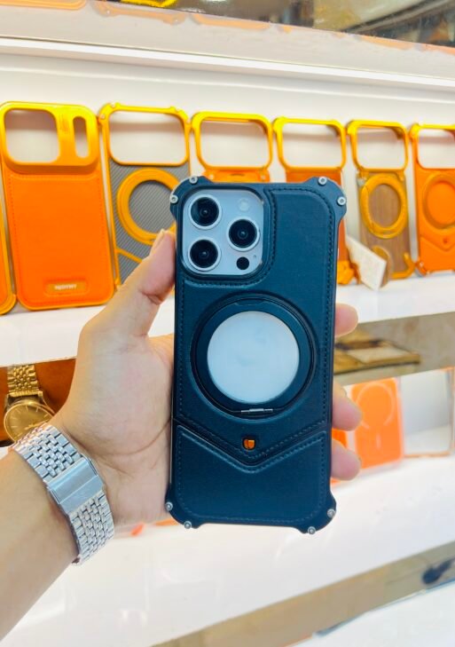 Leather metal case