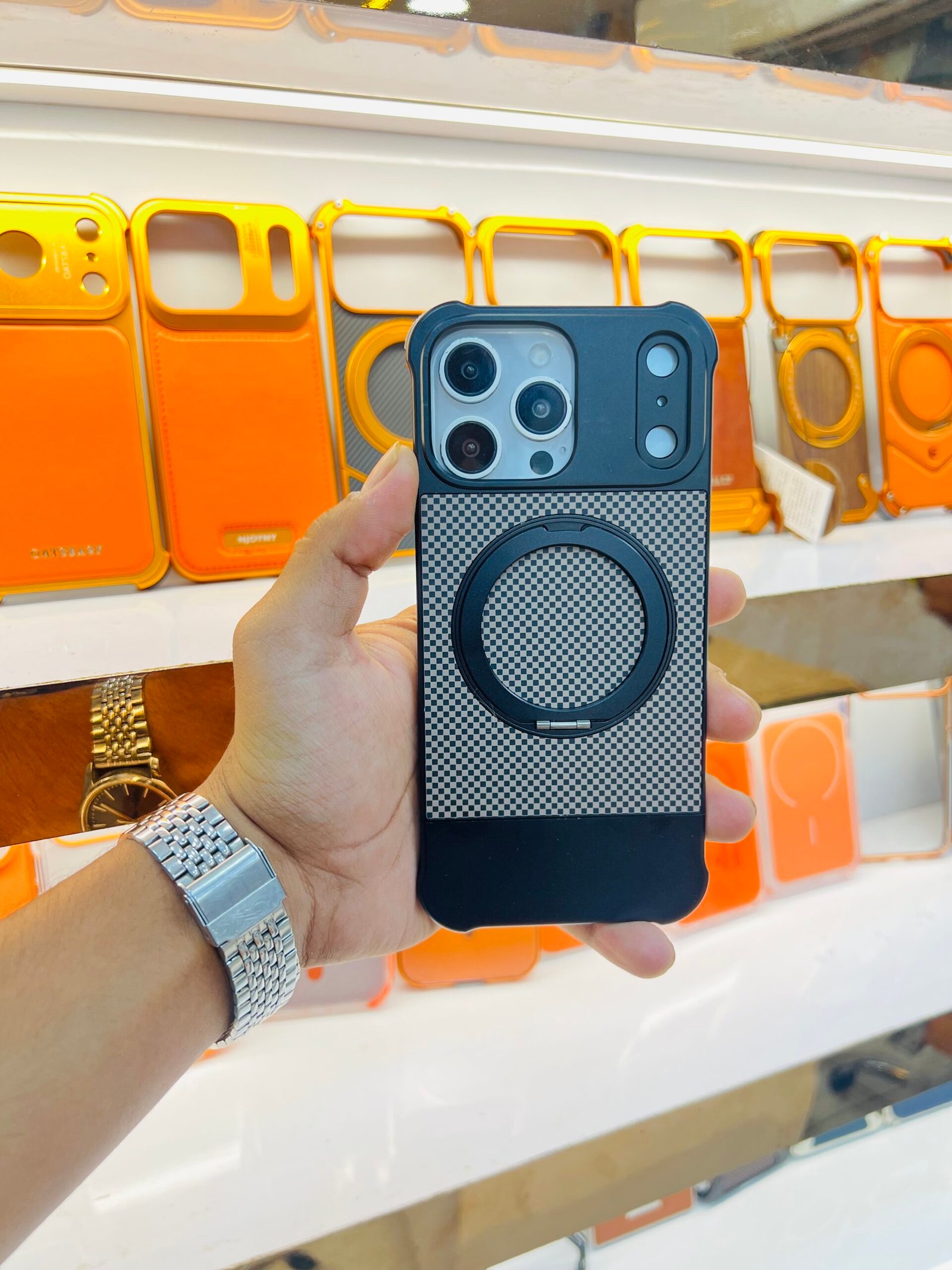 Carbon metal case